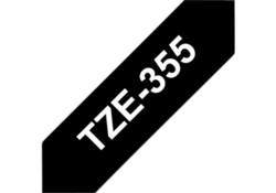 Labeltape Brother P-touch TZE-355 24mm wit op zwart