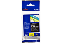 Labeltape Brother P-touch TZE-355 24mm wit op zwart