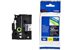 Labeltape Brother P-touch TZE-365 36mm wit op zwart