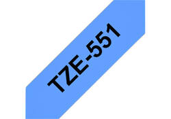Labeltape Brother P-touch TZE-551 24mm zwart op blauw