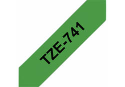 Labeltape Brother P-touch TZE-741 18mm zwart op groen