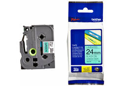 Labeltape Brother P-touch TZE-751 24mm zwart op groen