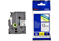Labeltape Brother P-touch TZE-M31 12mm zwart op mat transparant