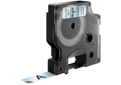 Labeltape Dymo LabelManager D1 polyester 12mm zwart op transparant