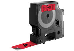 Labeltape Dymo LabelManager D1 polyester 19mm zwart op rood