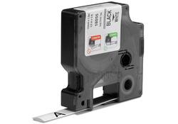 Labeltape Dymo Rhino industrieel krimpkous 12mm zwart op wit