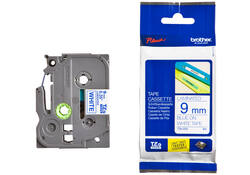 Labeltape Brother P-touch TZE-223 9mm blauw op wit