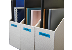Labeltape Dymo LabelManager D1 polyester 9mm zwart op blauw