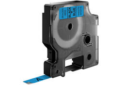 Labeltape Dymo LabelManager D1 polyester 9mm zwart op blauw