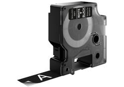 Labeltape Dymo LabelManager D1 polyester 19mm wit op zwart