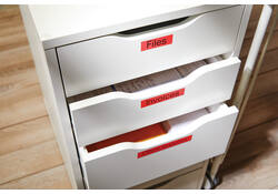 Labeltape Dymo LabelManager D1 polyester 24mm zwart op rood