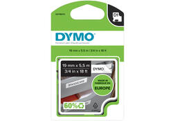Labeltape Dymo LabelManager D1 polyester 19mm zwart op wit