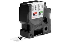 Labeltape Dymo Rhino industrieel nylon 24mm zwart op wit