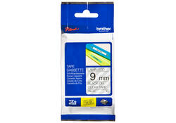 Labeltape Brother P-touch TZE-121 9mm zwart op transparant