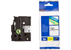 Labeltape Brother P-touch TZE-161 36mm zwart op transparant