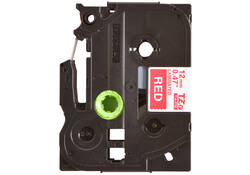 Labeltape Brother P-touch TZE-435 12mm wit op rood