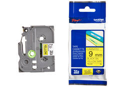 Labeltape Brother P-touch TZE-621 9mm zwart op geel