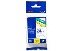 Labeltape Brother P-touch TZE-253 24mm blauw op wit