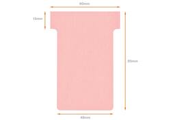 T-kaart Nobo nr.2 48mm roze 100 stuks