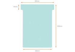 T-kaart Nobo nr.3 80mm blauw 100 stuks