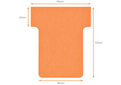 T-kaart Nobo nr 1.5 36mm oranje 100 stuks