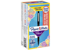 Fineliner Paper Mate Flair Original medium zwart valuepack à 36 stuks
