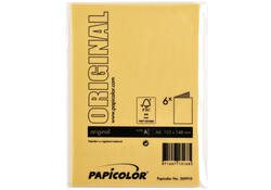 Correspondentiekaart Papicolor dubbel 105x148mm dottergeel pak à 6 stuks