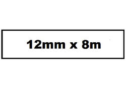 Labeltape Quantore TZE-231 12mm x 8m zwart op wit