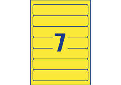 Rugetiket Avery Zweckform smal 38x192mm zelfklevend geel