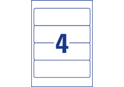 Rugetiket Avery Zweckform breed 59x192mm zelfklevend wit