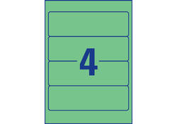 Rugetiket Avery breed 61x192mm zelfklevend groen