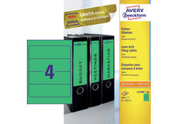 Rugetiket Avery breed 61x192mm zelfklevend groen