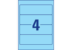 Rugetiket Avery breed 61x192mm zelfklevend blauw