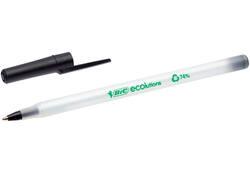 Balpen Bic ecolutions round stic medium zwart