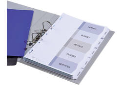Tabbladen Avery Indexmaker 9-gaats 5-delig wit