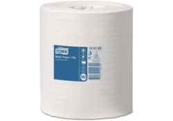 Poetspapier Tork Basic M2 centerfeed 1-laags 300m wit 120155