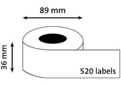 Labeletiket Quantore 99012 36x89mm adres wit