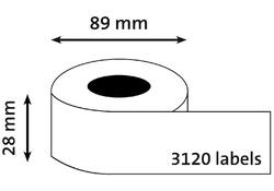 Etiket Dymo LabelWriter adressering 28x89mm 24 rollen á 130 stuks wit