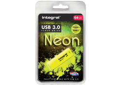 USB-stick 3.0 Integral 64GB neon geel