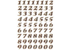 Etiket HERMA 4193 8mm getallen 0-9 goudfolie 64stuks