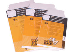 Envelop CleverPack karton B4 250x353mm wit pak à 5 stuks