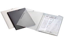 Elastomap Djois college file A4 3 klepppen PP zwart