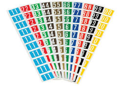 Code-tabs 0-9 Jalema clipexmappen zelfklevend zakje 300st