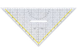 Geodriehoek Aristo 1648/2 325mm met greep transparant