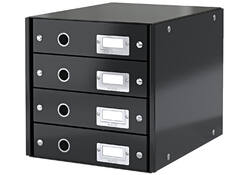 Ladenkast Leitz WOW Click & Store 4 laden zwart