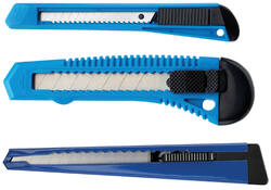 Snijmes Westcott office 9mm met schuifsluiting blauw