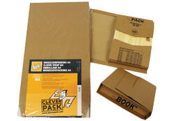 Wikkelverpakking CleverPack A5 zelfklevend bruin pak à 25 stuks