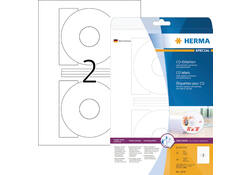 Etiket HERMA 5079 CD 116mm wit opaqua 50stuks