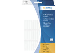 Etiket HERMA 2300 5x35mm wit 1920 stuks