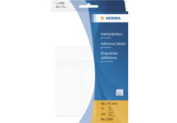 Etiket HERMA 2590 40x75mm wit 192 stuks